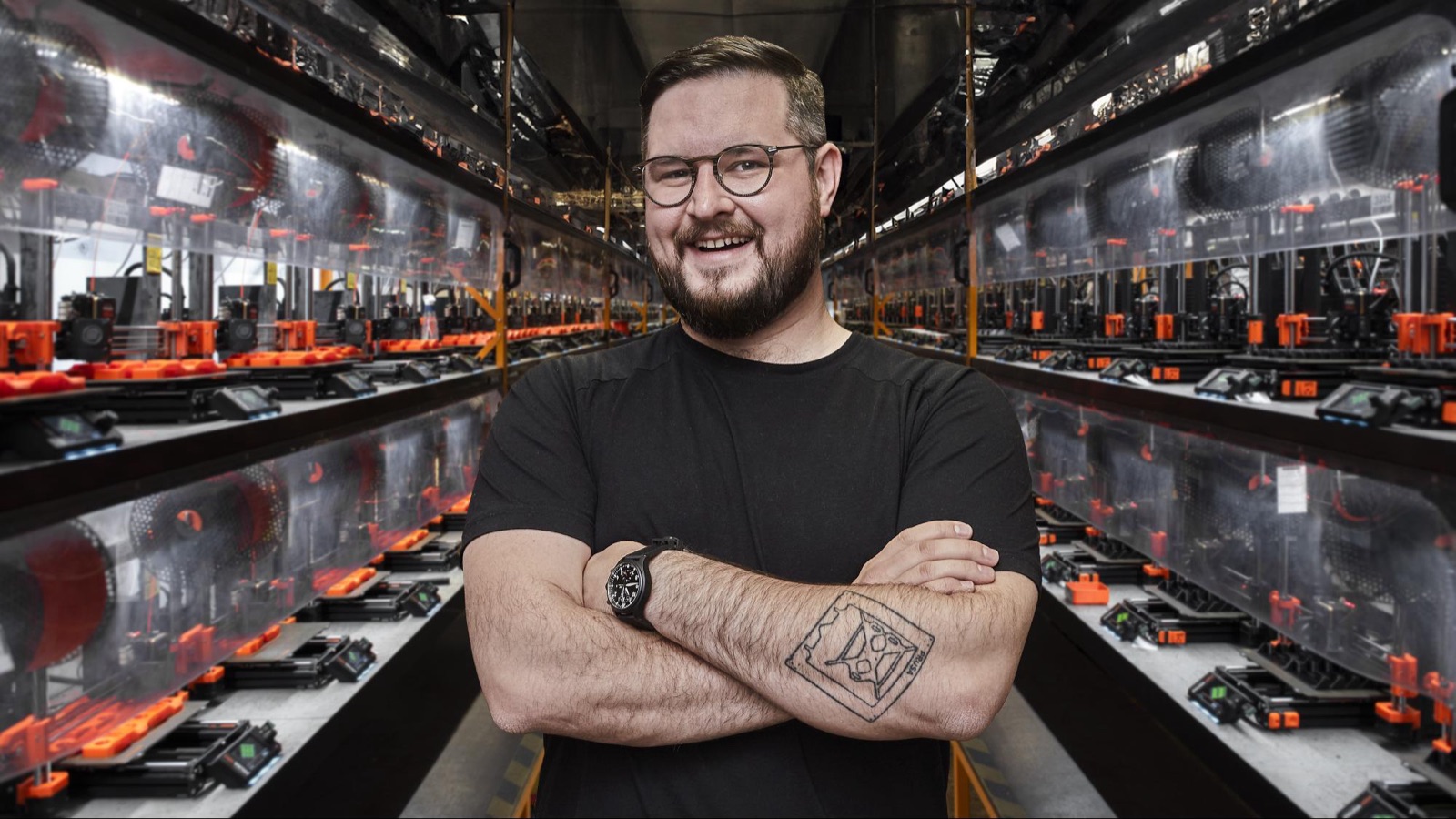 プラハの自社工場にある印刷ファーム。写真:Prusa Research
